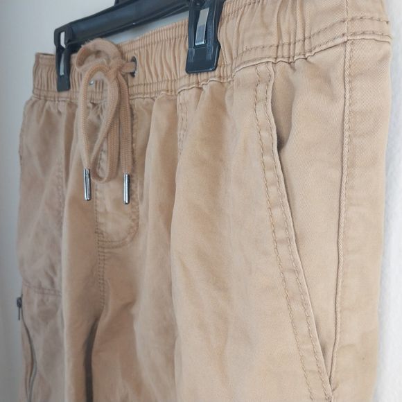 Men's Grindhouse Denim Tan Zip Pocket Distressed Shorts - Size 34 - Picture 2 of 6